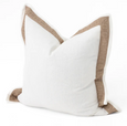 Crest Embroidery Flange White Euro Cushion 65cm