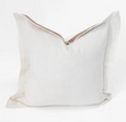 Crest Embroidery Flange White Euro Cushion 65cm