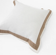 Crest Embroidery Flange White Euro Cushion 65cm