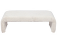 Curve Bench Ottoman White Boucle