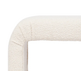Curve Bench Ottoman White Boucle