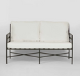 Davenport Iron Outdoor Lounge Black/White