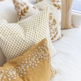 Devon Dots Mustard Medium Cushion 50cm