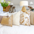 Devon Dots Mustard Medium Cushion 50cm