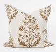 Devon Inner Paisley Print Mustard Lounge Cushion 55cm