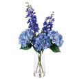 Delphinium Mix in Alana Vase Blue