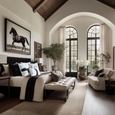 Equestrian Luxe Noir Cushion 50cm