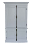 French Panel Double Door Sideboard & Closed Hutch