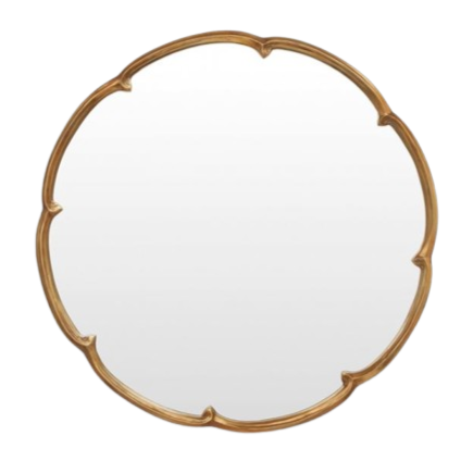 French Maid Brass Mirror