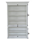 French Panel Double Door Sideboard & Closed Hutch