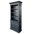 French Library One Bay Bookcase Black Oak (No Ladder)