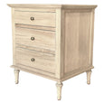 Georgia Weathered Oak Side Table Round Knob Handles