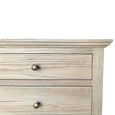 Georgia Weathered Oak Side Table Round Knob Handles