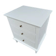Georgia White Side Table Round Knob Handles