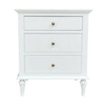 Georgia White Side Table Round Knob Handles