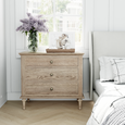 Georgia Weathered Oak Side Table Round Knobs Large