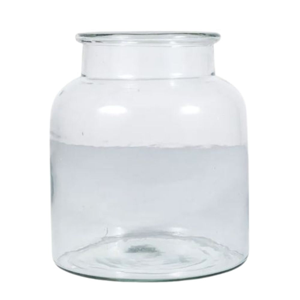Wide Glass Vase Small