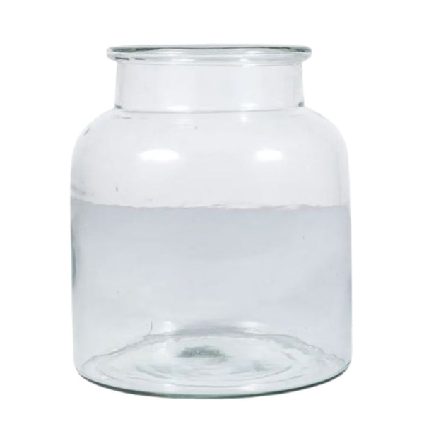 Wide Glass Vase Small