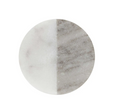 Graze Marble Coaster Round White & Beige