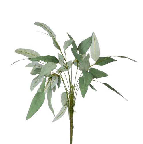 Green Eucalyptus Leaf Bush 40cm