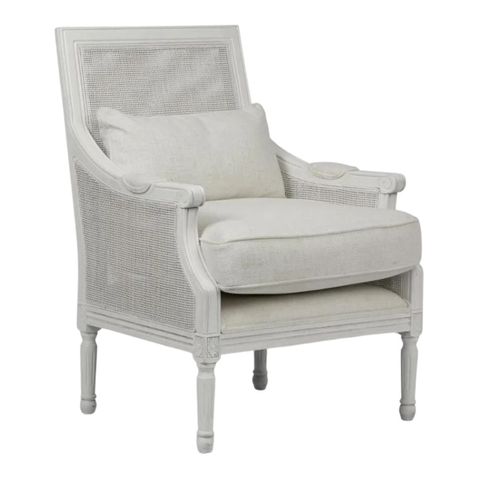 Hicks White Armchair