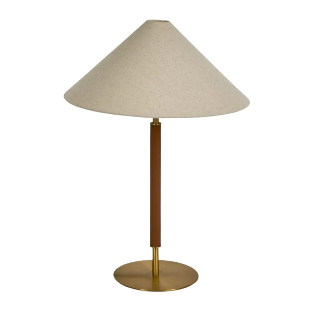 Huntley Leather & Brass Table Lamp