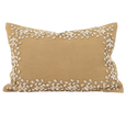 Kauri Embroidery Mustard Lumbar Cushion