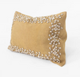 Kauri Embroidery Mustard Lumbar Cushion
