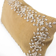 Kauri Embroidery Mustard Lumbar Cushion