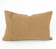 Kauri Embroidery Mustard Lumbar Cushion