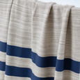 Knit Tudy Natural Navy Throw