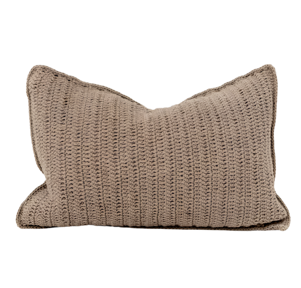 Crochet Natural Lumbar Cushion