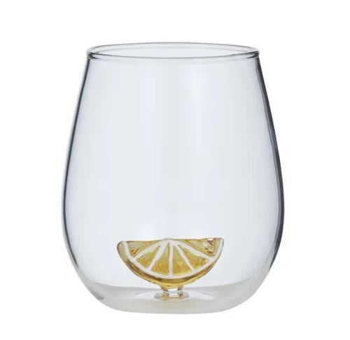 Lemon Slice Glass Tumber 10cm