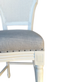 Lilian White Barstool Duckegg Linen