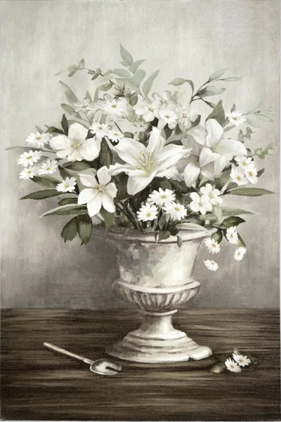 Lillies And Daisies Canvas Print