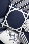 Linen Newport Navy Cushion 55cm