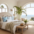 Linen Newport Sky Blue Cushion 55cm