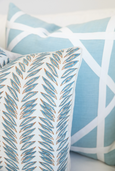 Linen Newport Sky Blue Cushion 55cm