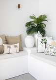 Linen Scallop Sand Cushion