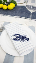 Table Runner Atlanta Navy on table
