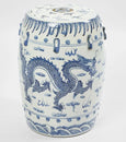 Azure Dragon Ceramic Drum Stool