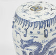 Azure Dragon Ceramic Drum Stool
