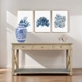 Long Island Console Weathered Oak 150cm