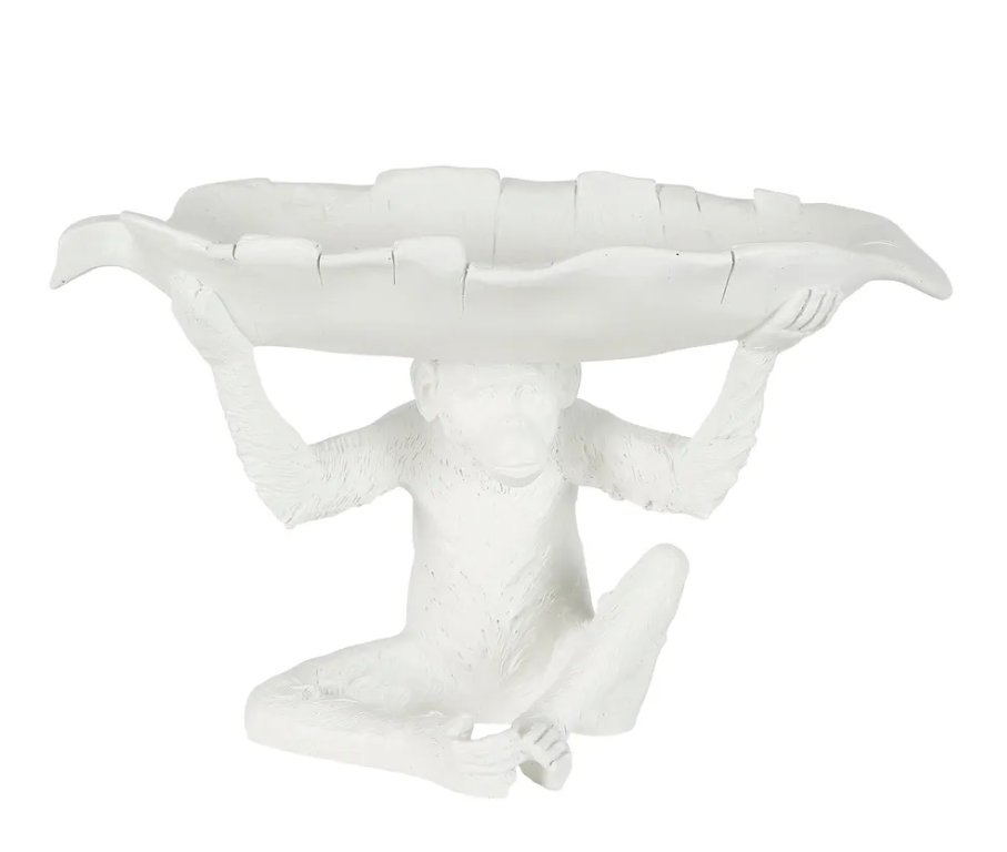 Louis The Monkey Bowl White