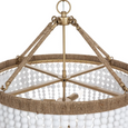 Malabar Beaded Pendant - Small Natural/White