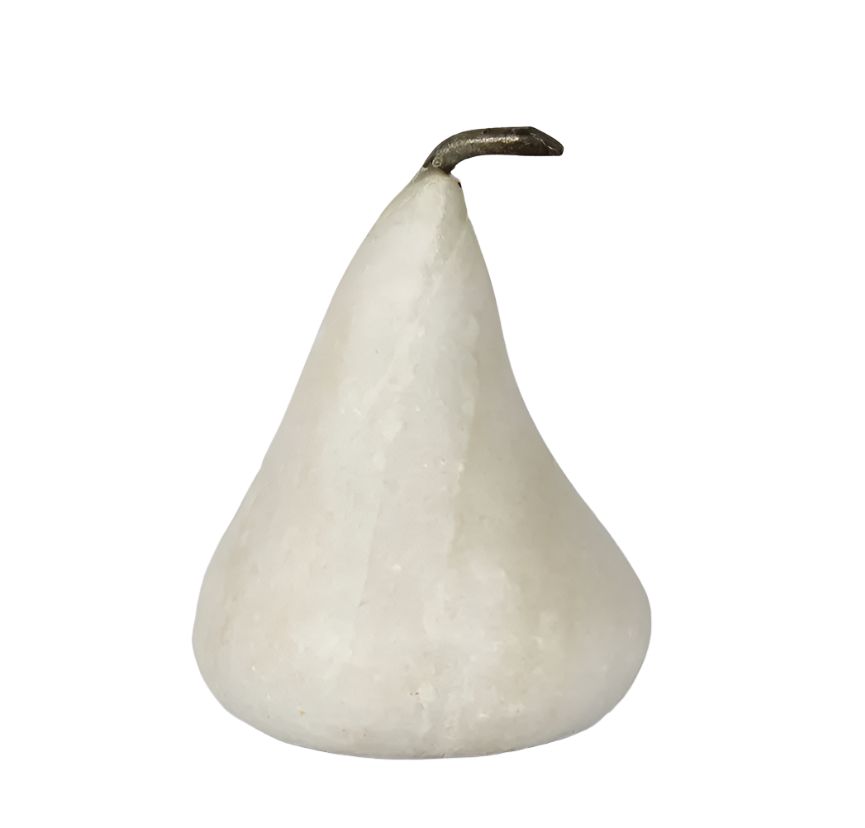 Marble Pear Small White