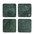 Graze Marble Coaster Square Green S/4