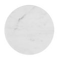 Marble Coaster S/4 Round White