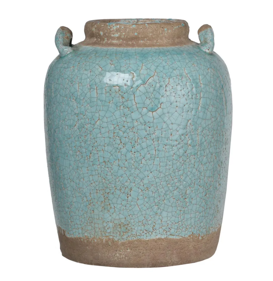 Melanie Terracotta Vase Turquoise Large