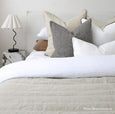 Linen Flange Natural Euro Cushion 65cm